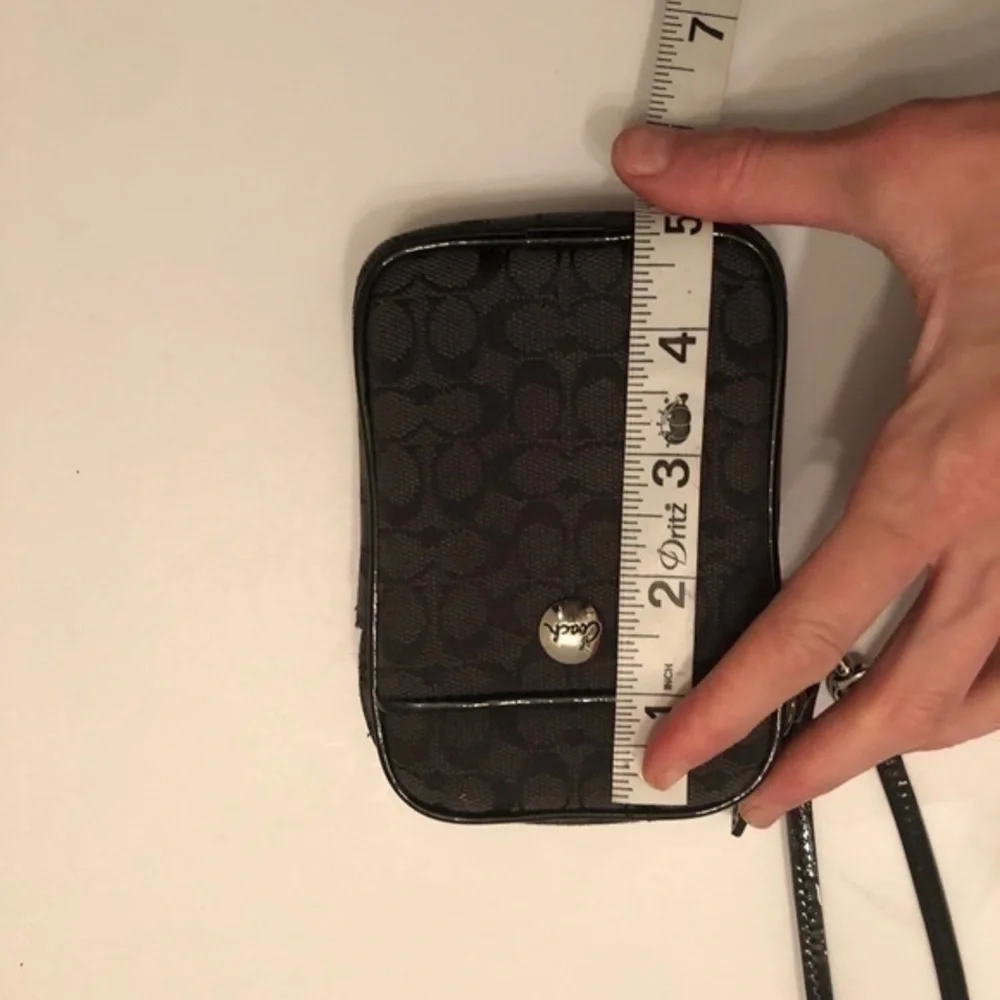 Coach black signature vintage y2k mini bag wristlet